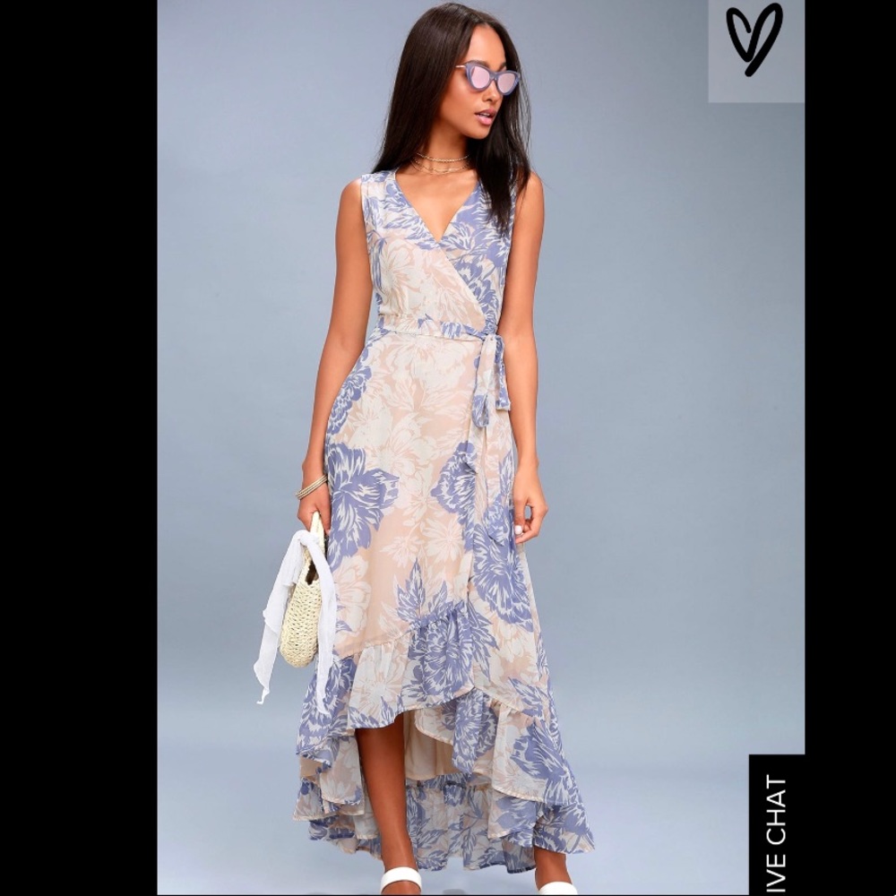 NWT Lulu’s Desert Trip Floral Print High-Low Dress